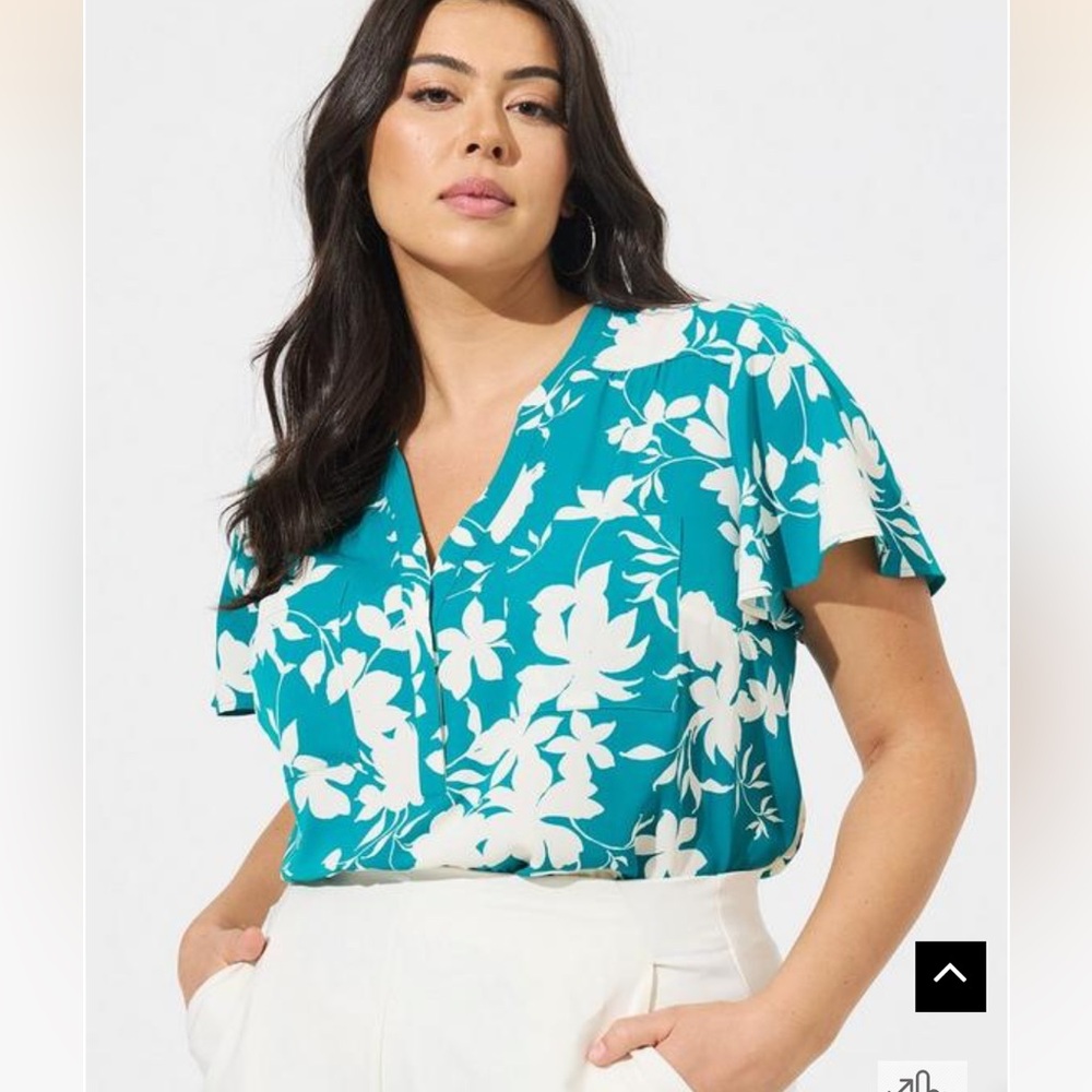 Torrid Harper Crepe de Chine blouse